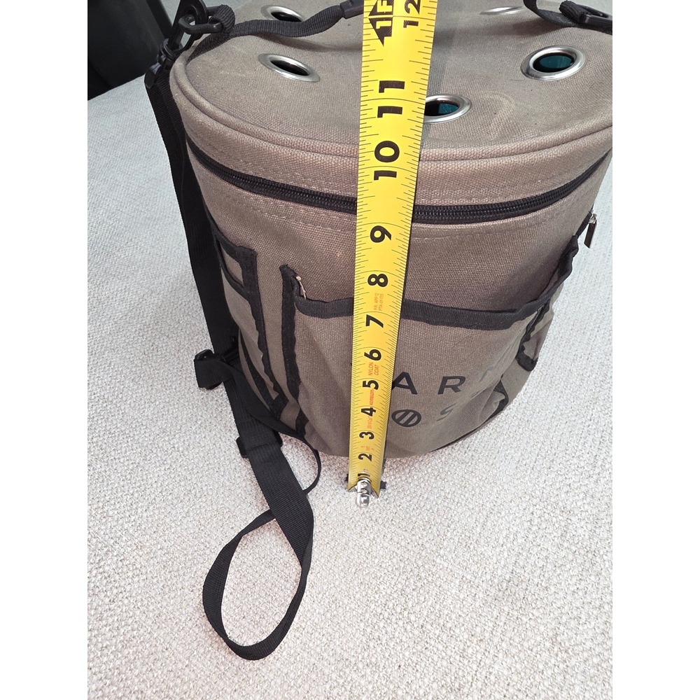 Yarn Boss Tan Canvas Knitting Crochet Project Bag Grommet Yarn Storage Tote Teal - Picture 5 of 6